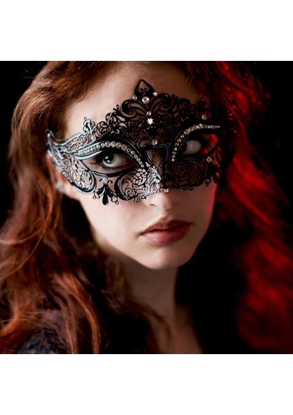 Bir Maskeli Balo Yüz Kapatma Oymak Retro Muhteşem Cosplay Sahne Metal Venedik Kostüm Partisi Siyah Yarım Yüz Kapatma Seti Karnaval Için (Yurt Dışından) fiyatları