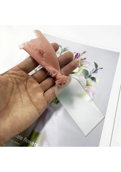 Buzlu Gül 10 Adet 10/20/50 Adet Buzlu Akrilik Düğün Kartı Dekor Akrilik Adı Etiketi Kemer Boş Düğün Dekorasyon Oturma Kartları Dıy Yer Kartı (Yurt Dışından)