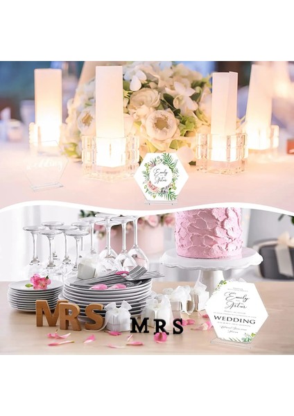 Temizle 10 Adet 50/20 Set Şeffaf Akrilik Burcu Standı ile Boş Altıgen Akrilik Koltuk Kartı Dıy Masa Numarası Plaka Düğün Parti Olay Resepsiyon Için (Yurt Dışından) indirimleri