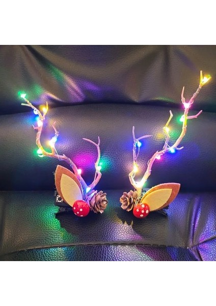 36 Kadın Kızlar Parti LED Kızdırma Bandı Elk Berry Boynuz Light Up Ağaç Dalı Cosplay Doğum Günü Noel Navidad Dekorasyon 2023 (Yurt Dışından)