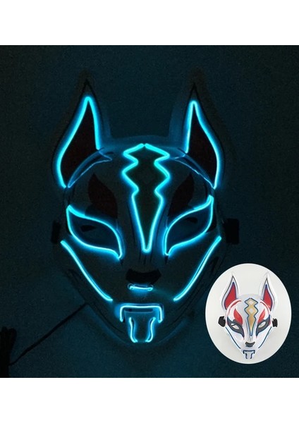 09 Serin Cadılar Bayramı Light Up Hayvan Maskesi LED Parlayan Cosplay Tilki Maskesi Rave Parti Neon Aydınlık Yüz Maskesi Kostüm Malzemeleri Gerçekleştirin (Yurt Dışından)