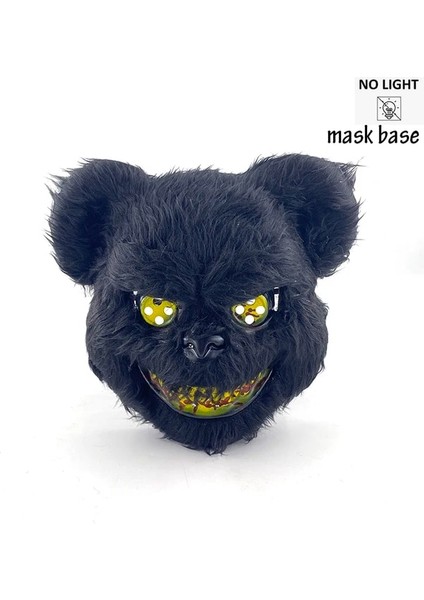 Maske Tabanı 3 Işık Yok Yeni Tasarım Parlayan Kanlı Tavşan Maskesi LED Neon Cosplay Ayı Maskesi Cadılar Bayramı Korku Karnaval Masquerade Kostüm Dekorasyon Sahne (Yurt Dışından)
