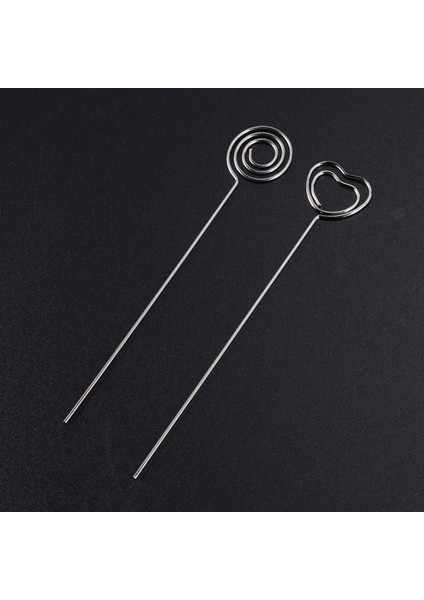 Gümüş 180 Parça Metal Teller Bloknot Not Kartı Sahipleri Masa Numarası Klip Fotoğraf Standı Simli (Yurt Dışından) fırsatları