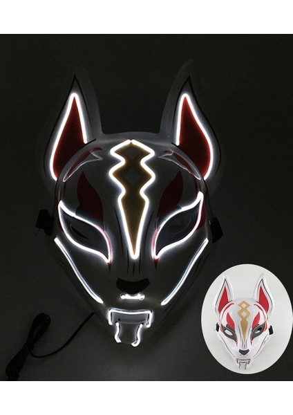 Stil 10 Serin Cadılar Bayramı Light Up Hayvan Maskesi LED Parlayan Cosplay Tilki Maskesi Rave Parti Neon Aydınlık Yüz Maskesi Kostüm Malzemeleri Gerçekleştirin (Yurt Dışından)