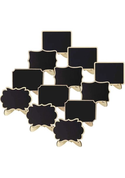 Bir 10X7.5 cm 10 Pack Mini Kara Tahta Işaretleri 10 Paket Çerçeveli Küçük Kara Tahta Etiketleri Şövale Standı Masa Numaraları Için Ahşap Yazı Tahtası Düğün Işaretleri (Yurt Dışından)