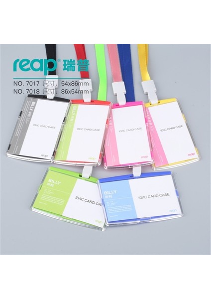 7117 Siyah 7647 Plastik Standart Biçme Boyutu 54*86MM Sergi Kartları Kimlik Kartı Adı Etiketi Personel Iş Rozeti Tutucu Ofis (Yurt Dışından)