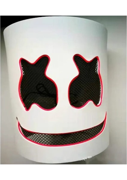 Kırmızı Işık Glow Flaş Tipi Sert Pvc Hatmi Kask Purim Je Tatil Dj Hatmi Maskesi Konser Sahne Müzik Hayranları Prop (Yurt Dışından)