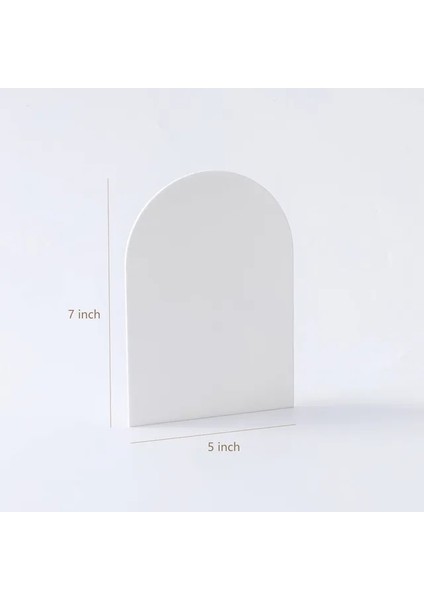 12.7X17.8X0.18 cm 10 Adet Beyaz Boş Kemer Akrilik Burcu Düğün Yeri Kartı Için Parti Dekor Masa Numarası Konuk Adı Koltuk Etiketi Zanaat Dıy Proje Ekranı (Yurt Dışından)