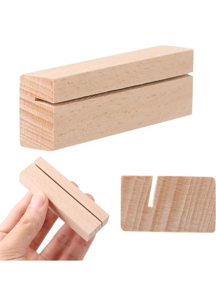 8x2.5x1.5cm-F Resim Çerçevesi Tabanı Masa Kartı Doğal Ahşap Notlar Klipler Fotoğraf Tutucu Kelepçeleri Standı Desteği Masaüstü Dekor (Yurt Dışından) modelleri