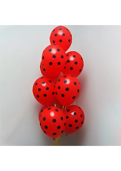 Akik 12 Adet Kırmızı Siyah Puantiyeli Lateks Balonlar Uğur Böceği Bebek Duş Süslemeleri Helyum Topu Düğün Mutlu Doğum Günü Çocuk Parti Balonları (Yurt Dışından) fiyatları