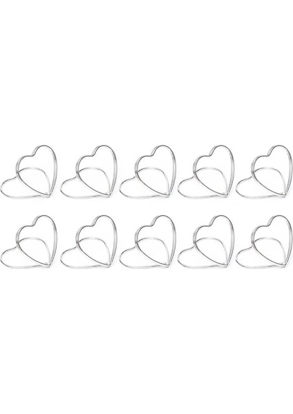 B 10 Adet Kişilik Basit Avrupa ve Amerikan Klip Altın Fotoğraf Klip Üçgen Not Klip Metal Çift Aşk Kartvizitlik (Yurt Dışından)