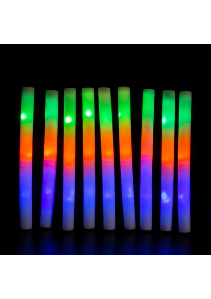 Çok Renkli Flaş 20 Adet 5/10/20/30 Adet Renkli LED Köpük Çubukları Light Up Çubukları Tezahürat Tüpü Karanlıkta Glow Müzik Bar Rgb Parlayan Düğün Parti Malzemeleri (Yurt Dışından)