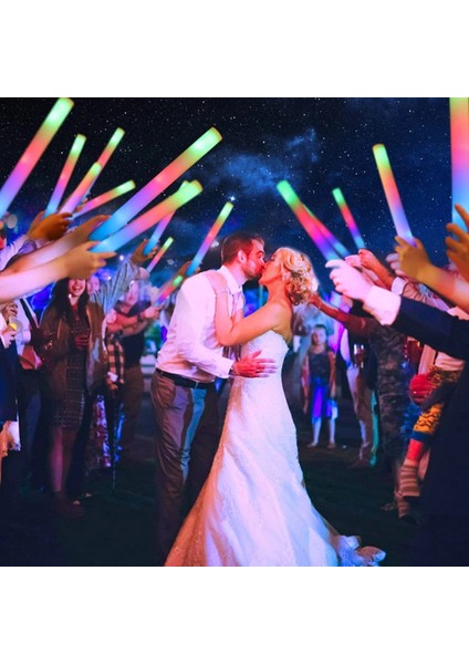 Çok Renkli Flaş 20 Adet 5/10/20/30 Adet Renkli LED Köpük Çubukları Light Up Çubukları Tezahürat Tüpü Karanlıkta Glow Müzik Bar Rgb Parlayan Düğün Parti Malzemeleri (Yurt Dışından) indirimleri