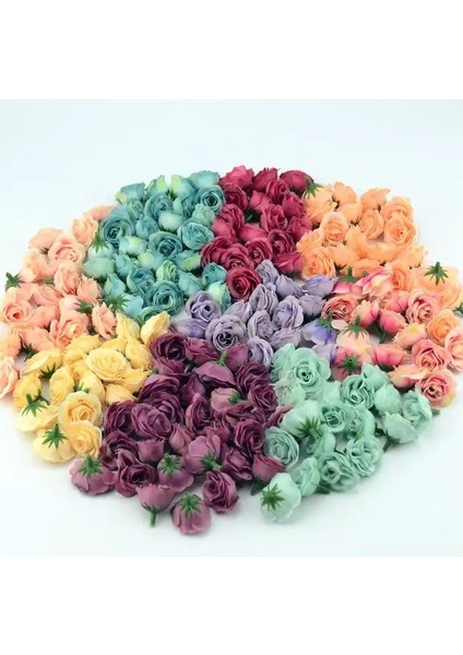 Mıx 50 Adet 10/50/100 Adet 2.5 cm Mini Ipek Yapay Gül Çiçek Başları Düğün Parti Ev Dekorasyon Için Dıy Aksesuarları Sahte Çiçekler Zanaat (Yurt Dışından)