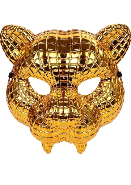 Altın 20 cm Vip Müşteri Konuk Patron Maskesi Altın Patron Leopar Cadılar Bayramı Kaplan Yetişkin Parti Prop Maske Adam Cosplay Kabuk (Yurt Dışından)