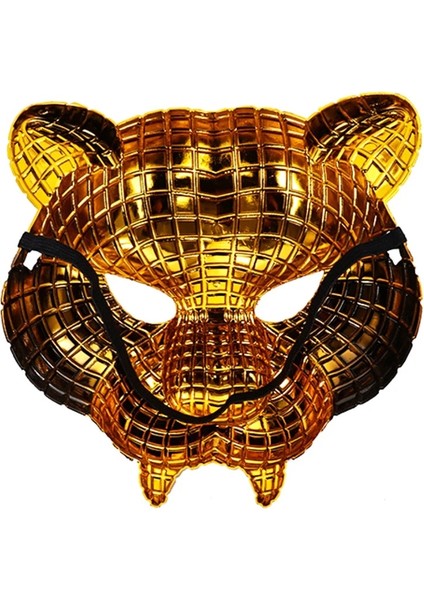 Altın 20 cm Vip Müşteri Konuk Patron Maskesi Altın Patron Leopar Cadılar Bayramı Kaplan Yetişkin Parti Prop Maske Adam Cosplay Kabuk (Yurt Dışından)