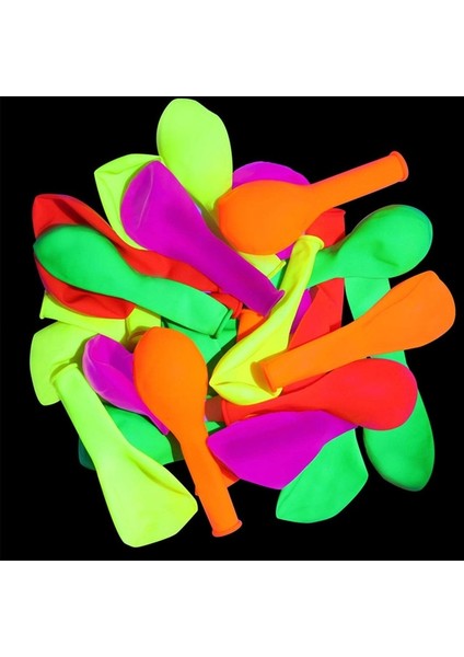 10 Adet Neon Balon Bir Siyah Işık Neon Parti Yüz ve Vücut Boyası Glow Panit Renk Güzellik Makyaj Vücut Boyası Uv Blacklight Neon Floresan Parti Malzemeleri (Yurt Dışından)