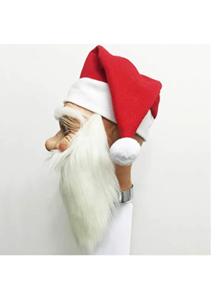 01 Noel Baba Tam Lateks Maske Peruk Sakal Noel Tatili Yumuşak Noel Baba Maskesi Komik Maske Süper Yumuşak Noel Baba Cadılar Bayramı Maskesi (Yurt Dışından) indirimleri