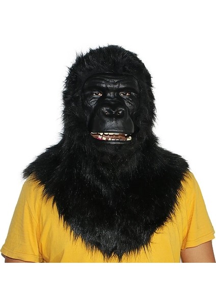 Şempanze Hareketli Ağız Tilki Maskesi Cadılar Bayramı Kostüm Cosplay Kurt Köpek Maskeleri Peluş Taklit Kürk Gerçekçi Hayvan Maskesi Cadılar Bayramı Partisi Sahne (Yurt Dışından)