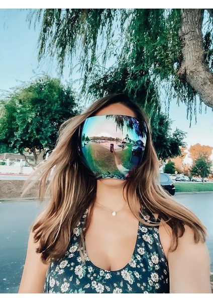 C Komik Büyük Boy Tam Yüz Polarize Büyük Ayna Güneş Gözlüğü Büyük Büyük Yüz Kalkan Maskesi (Yurt Dışından) modelleri