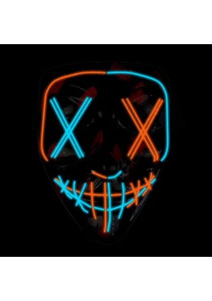 A-30 Aydınlık LED Anonim Yüz Tasfiye Maskesi Cosplay Parti Malzemeleri Parlayan El Tel Hacker Maskesi Cadılar Bayramı Neon Işık Korkunç Maskara (Yurt Dışından) fiyatları