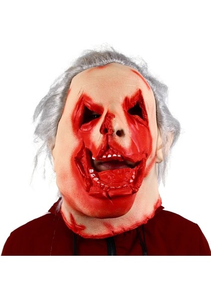 X24071 Cadılar Bayramı Korku Kanlı Maske Ürpertici Kötü Yetişkinler Zombi Canavar Vampir Şeytan Lateks Kostüm Partisi Tam Yüz Maskesi Masquerade Sahne (Yurt Dışından)
