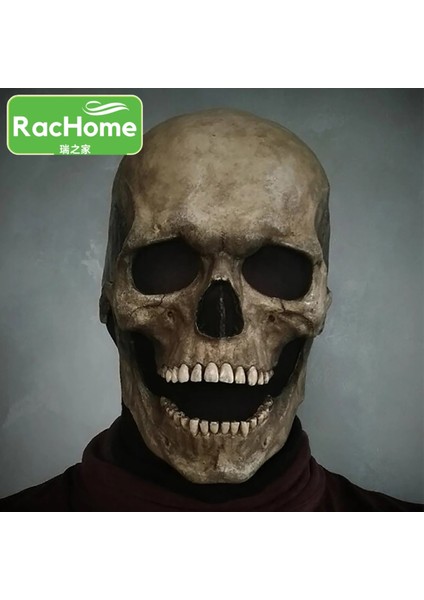 10 Adet Hareketli Çene Tam Kafa Kafatası Maskesi Cadılar Bayramı Partisi Maskesi Korku Kask Korkunç Maske Masquerade Tatil Partisi Dekorasyon Maskara (Yurt Dışından)