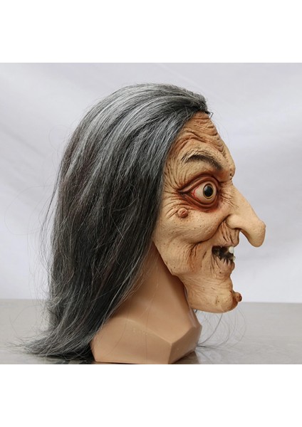 Stil 4 Korkunç Cadı Şapka Şapka ve Saç Tam Yüz Lateks Şapkalar Karnaval Cosplay Parti Kostüm Sahne Için (Yurt Dışından) modelleri