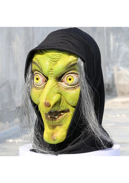 Stil 4 Korkunç Cadı Şapka Şapka ve Saç Tam Yüz Lateks Şapkalar Karnaval Cosplay Parti Kostüm Sahne Için (Yurt Dışından) fırsatları