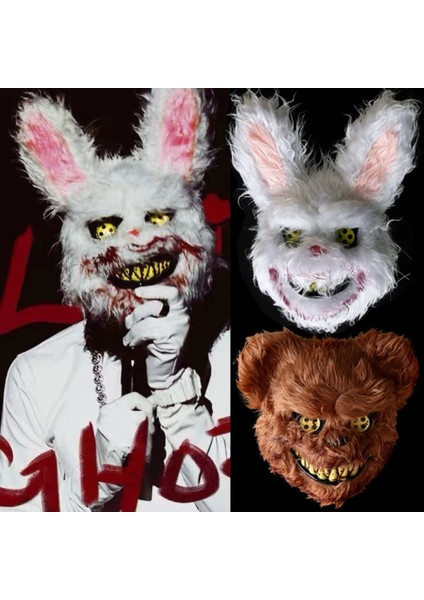 Siyah Cadılar Bayramı Golf Sopası Kılıfı Tavşan Cosplay Maske Ayı Bunny Kostüm Sahne Giydirme Maskesi Cadılar Bayramı Partisi Için Başlık Kostüm (Yurt Dışından) fiyatları