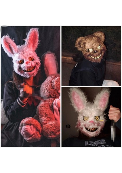 Siyah Cadılar Bayramı Golf Sopası Kılıfı Tavşan Cosplay Maske Ayı Bunny Kostüm Sahne Giydirme Maskesi Cadılar Bayramı Partisi Için Başlık Kostüm (Yurt Dışından) modelleri