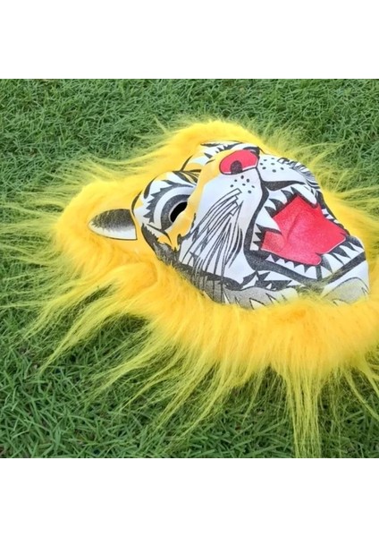 Sarı Saç Peluş Hayvan Maskesi Kaplan Maskesi Yumuşak Kürk Cadılar Bayramı Plastik Maske Çocuk Oyuncak Masquerade Parti Faaliyetleri Cosplay (Yurt Dışından)