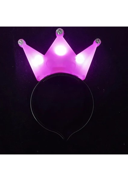 D Parlayan LED Renkli Taç Hediyeler Aydınlık Parti Dekorasyon Işık Taç Çocuk Kız Mutlu Floresan Doğum Günü Partisi Dekoru Şekeri (Yurt Dışından)