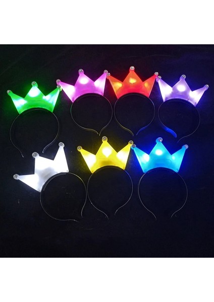 D Parlayan LED Renkli Taç Hediyeler Aydınlık Parti Dekorasyon Işık Taç Çocuk Kız Mutlu Floresan Doğum Günü Partisi Dekoru Şekeri (Yurt Dışından) modelleri