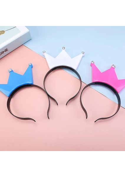 D Parlayan LED Renkli Taç Hediyeler Aydınlık Parti Dekorasyon Işık Taç Çocuk Kız Mutlu Floresan Doğum Günü Partisi Dekoru Şekeri (Yurt Dışından) fırsatları