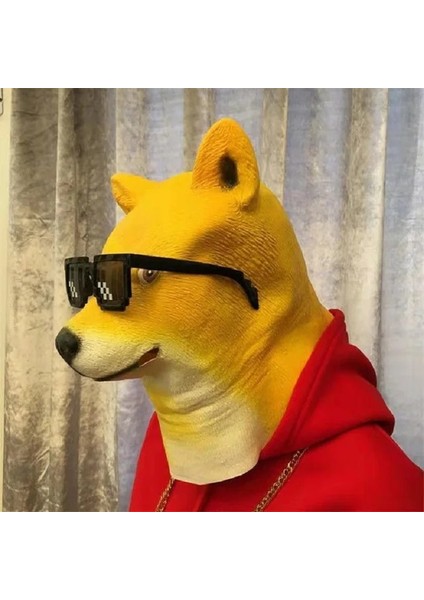 Köpek Kafası Cosplay At Kafa Maskesi Cadılar Bayramı Partisi Dekorasyon Lateks Hayvan Kostüm Tiyatro Prank Çılgın Festivali Cadılar Bayramı Dekor Aksesuarları (Yurt Dışından)