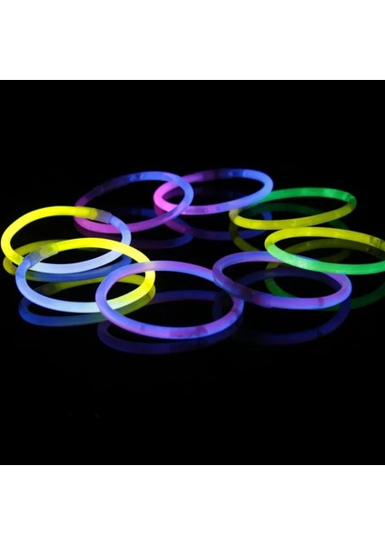 100 Adet Pembe 50/100 Adet Parti Floresan Hafif Parlamalı Çubuklar Bilezikler Kolye Neon Düğün Parti Için Kızdırma Çubukları Parlak Renkli Parlak Çubuk Kolye (Yurt Dışından)