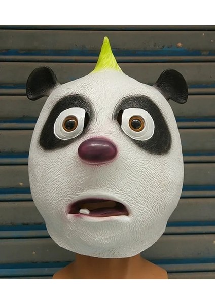 Panda Cadılar Bayramı 3D Maskeleri Lateks Hayvan Kurbağa Kurt Maymun Parti Maskesi Festivali Çocuk Cadılar Bayramı Karnaval Hediye At Kafa Maskesi (Yurt Dışından)