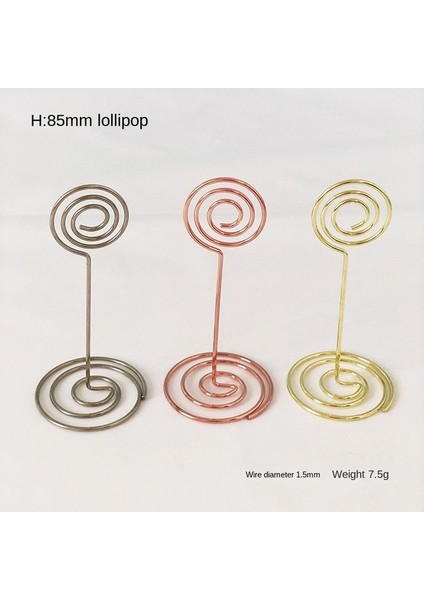 85MM Lolipop 10 Adet Gül Altın 10 Adet Metal Yer Kartı Sahipleri Düğün Masa Numarası Adı Burcu Düğün Doğum Günü Partisi Ev Dekorasyon Fotoğraf Klip Standı Için Standı (Yurt Dışından)