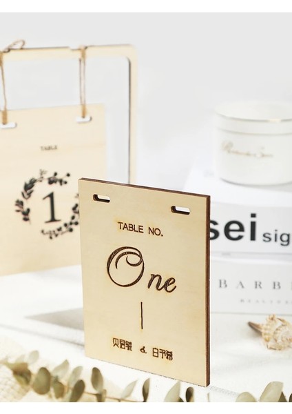 Uv Baskı 1 Adet Romantik Düğün Ahşap Sicim Dekor Masa Numarası Kartı Özelleştirilmiş Tasarım Kelime Renkli Baskı Lazer Gravür Dıy Zanaat Malzemeleri (Yurt Dışından) modelleri
