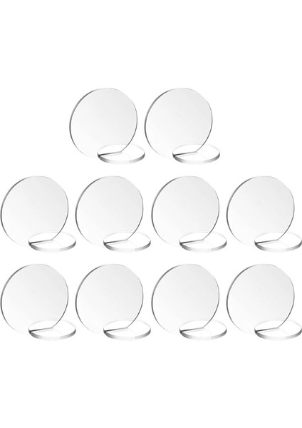 Siyah 10 Adet 10 Adet Siyah Temizle Yuvarlak Standı ile Burcu Dıy Boş Akrilik Konuk Adı Etiketi Yer Kartları Parti Süsleme Düğün Masa Dekorasyon Için (Yurt Dışından) fiyatları