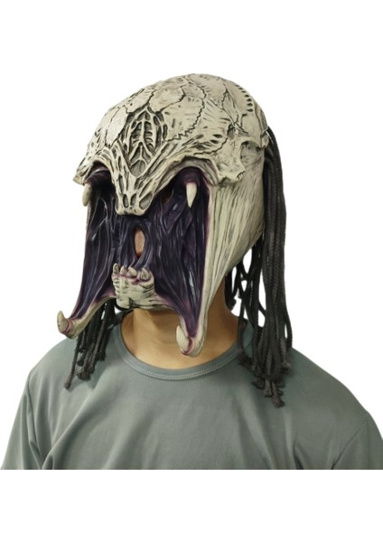 Predator Prey 2022 2022 Yeni Film Predator Lateks Maske Predator Prey Cadılar Bayramı Cosplay Maske Kask Parti Sahne (Yurt Dışından)