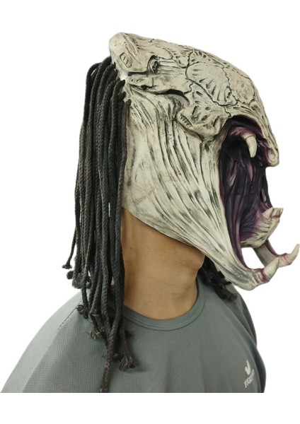Predator Prey 2022 2022 Yeni Film Predator Lateks Maske Predator Prey Cadılar Bayramı Cosplay Maske Kask Parti Sahne (Yurt Dışından)