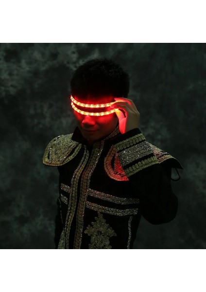 Mavi 1 Adet 1 Adet Renkli Aydınlık Gözlük Karanlıkta Glow Parti Bar Müzik Festivali Dans Partisi Parti Dekorasyon LED Parlayan Gözlük (Yurt Dışından)