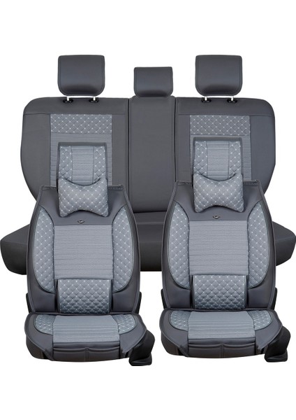 citroen C4 Lüx Deri Oto Koltuk Kılıfı 5'li Set Tam Takım Urban Füme modelleri