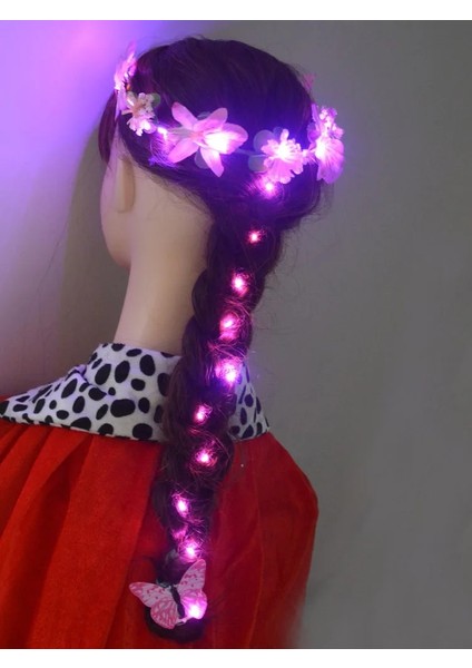 Çiçek Çelenk LED Dıy Saç Işık Dize Çiçek Çelenk Taç Yanıp Sönen Hairband Braider Dokuma Hediye Doğum Günü Kedi Tavşan Kafa Bandı Düğün (Yurt Dışından) fiyatları
