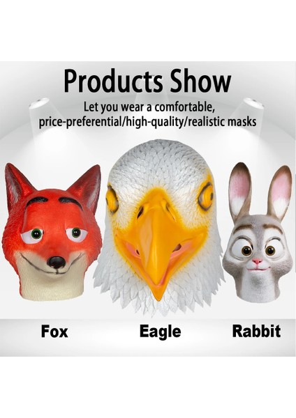 X13004A Hayvan Maskesi Komik At Unicorn Eşek Istakoz Şempanze Maskesi Çocuklar Parti Cadılar Bayramı Masquerade Lateks Tam Yüz Kapak (Yurt Dışından) modelleri