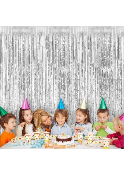 Kırmızı - 13 Adet 2 Paket 2 M Parti Zemin Doğum Günü Bebek Duş Metalik Folyo Saçak Tinsel Perde Doğum Günü Balonları Düğün Dekorasyon Malzemeleri (Yurt Dışından)