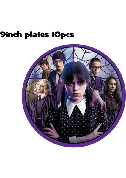 6 Adet Mor Set 4 Film Çarşamba Addams Patlamış Mısır Kutuları Doğum Günü Partisi Dekorasyon Sofra Banner Balon Zemin Bebek Duş Parti Malzemeleri (Yurt Dışından) fiyatları