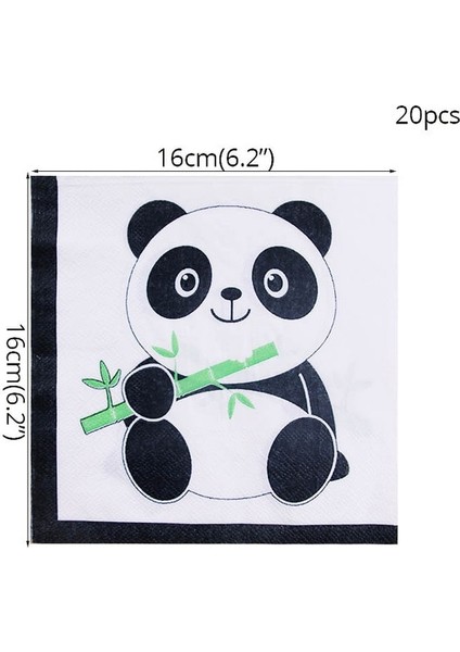 Peçete Karikatür Panda Folyo Balon Parti Dekor Hayvanlar Tema Doğum Günü Partisi Bebek Duş Malzemeleri Hayvanat Bahçesi Hayvan Balonlar Panda Parti Malzemeleri (Yurt Dışından)